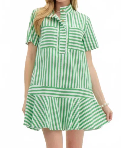 Entro The Laurel Mini Dress In Green