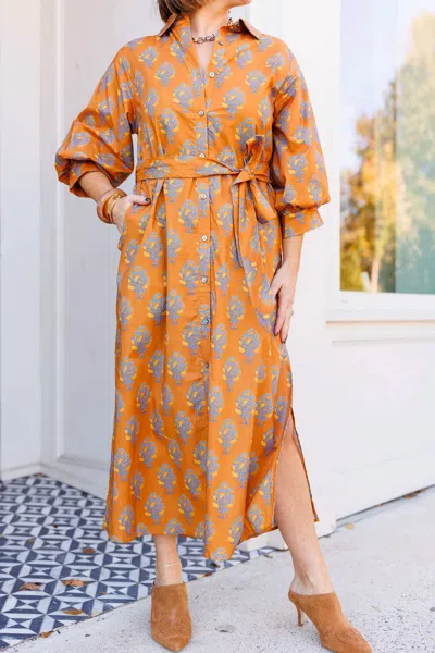 Entro The Wrenwood Dress In Orange Multi