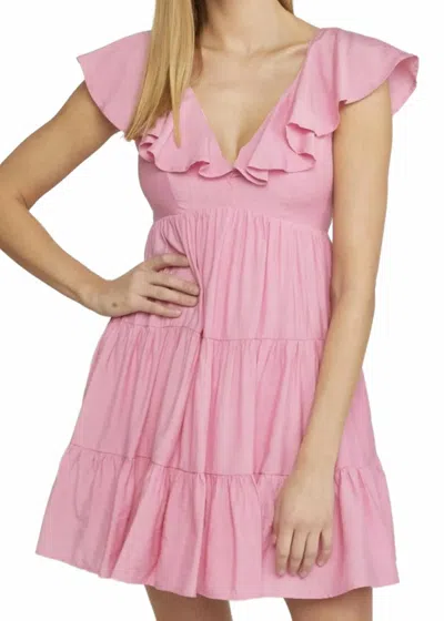 Entro Tie-back Dress In Pink