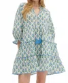 Entro Tiered Scalloped Floral Mini Dress In Off White In Multi