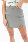 Entro Timeless Vibes Houndstooth Skirt In Brown In Brown