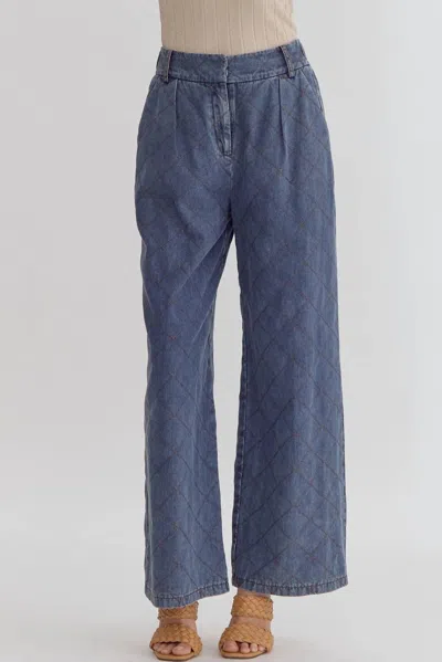 Entro Top Stitch Jean In Denim Blue In Multi