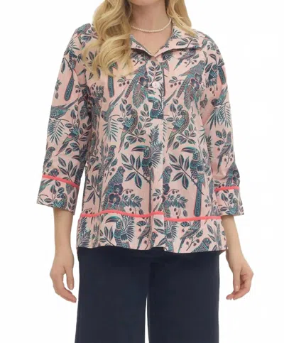 Entro Toucan Top In Pink In Black