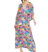 Entro Tropical Print Maxi Dress In Blue Multi In Multi