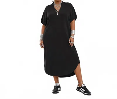 Entro Tru' Comfort Midi Dress In Black
