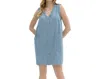 Entro Twisted Roots Dress In Light Denim In Blue