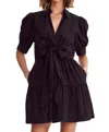 Entro Victoria Front Bow Mini Dress In Black In Black