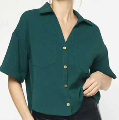 Entro Waffle Knit Set In Hunter Green