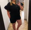 Shop Entro Waffle Texture Romper In Black