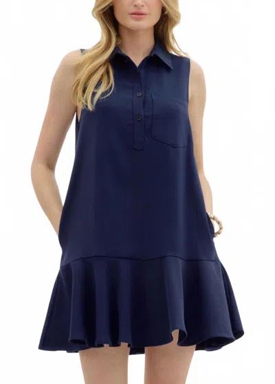 Entro Weekend Mini Dress In Navy In Blue