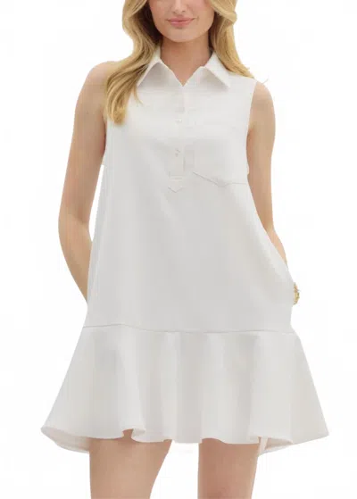 Entro Weekend Mini Dress In Pol In White
