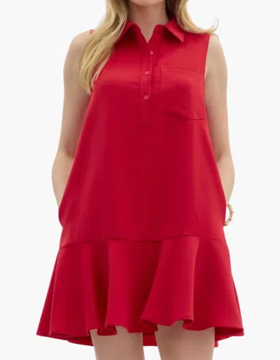 Entro Weekend Mini Dress In Red