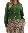 Entro Where You Belong Cardigan In Forest Green In Green