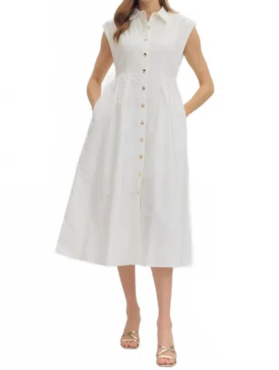 Entro Whitney Midi Dress In Off White