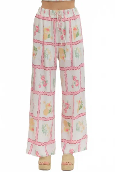 Entro Wide Leg Pants In Beige In Nude