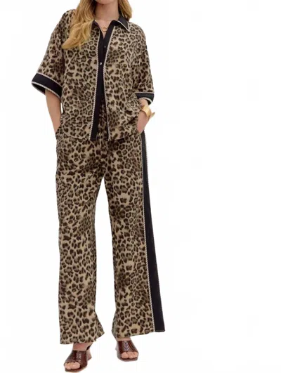 Entro Wild Streak Blouse In Leopard In Animal Print