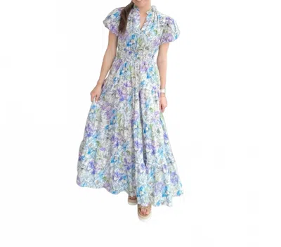 Entro Wildflower Maxi Dress In Delilah Blue In Multi