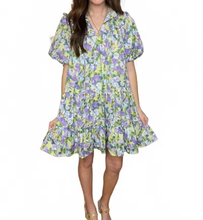 Entro Wildflower Whimsy Dress In Lavender In Blue
