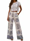 Entro Willow Match Pants In Blue Combo In Multi
