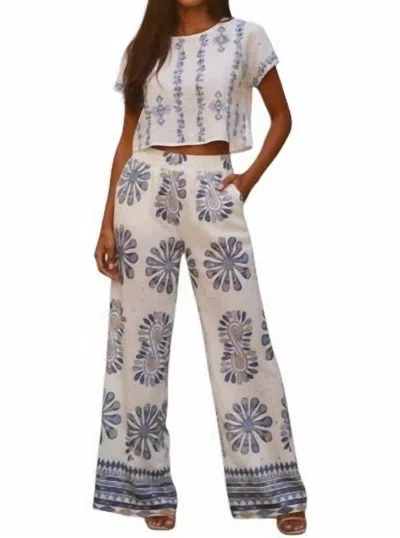 Entro Willow Match Pants In Blue Combo In Multi