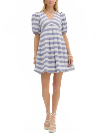 Entro With You In Mind Stripe Dress In Lavender In Blue