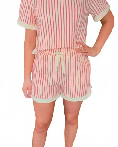 Entro Women's Aria Shorts In White In Pink
