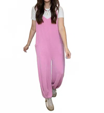 Entro Women's Busy Season Jumpsuit In Pink