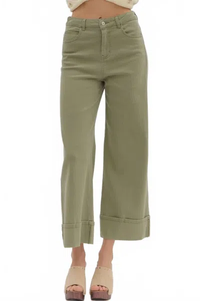 Entro Women's Chandi Cuffed Ankle Pants In Olive In Green