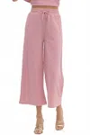 Entro Dolman Sleeve Textured Pullover In Pink In Pink