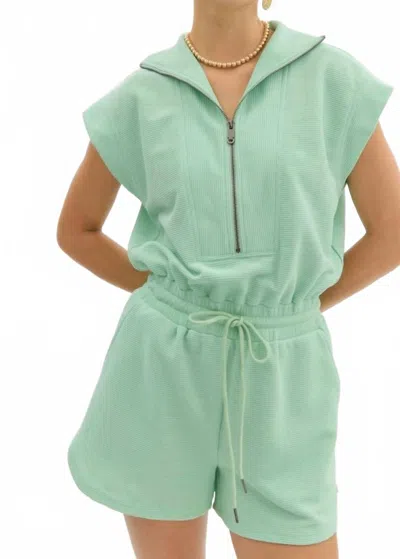 Entro Women's Fit To Be Romper In Mint