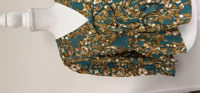 Entro Women's Floral Pattern Blouse In Green