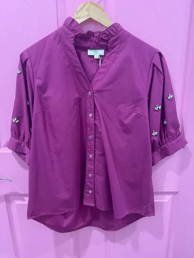 Entro Women's Glitz Top In Plum In Purple