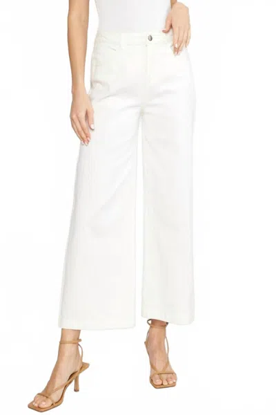 Entro Women's High Waist Wide Leg Pants In White