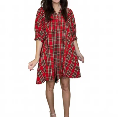 Entro Women's Holiday Happiness Dress In Red In Multi