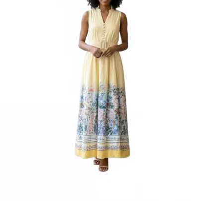 Entro Women's Maxi Print Dress In Gold In Neutral