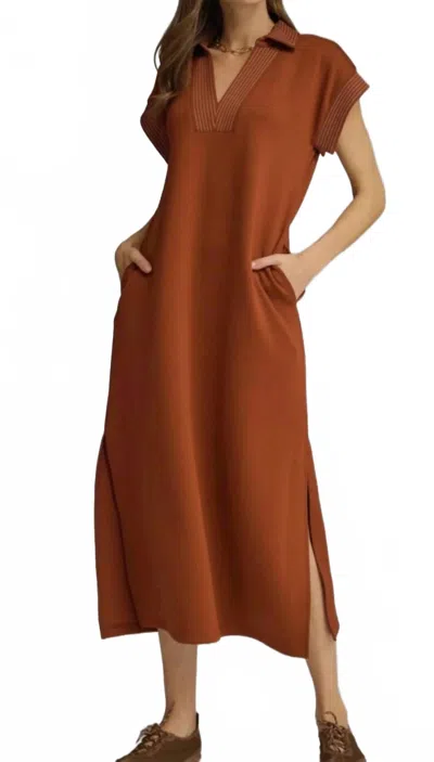 Entro Women's Midi Dress In Hazel In Brown