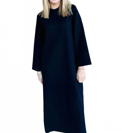 Entro Women's Mila Longline Sweater Dress In Black In Blue