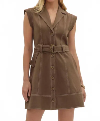 Entro Women's Mini Dress In Brown