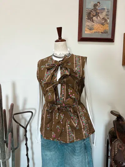 Entro Women's Petunia Quilted Vest In Brown