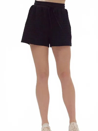 Entro Women's Quilted High Waisted Shorts In Black
