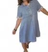 Entro Women's The Gina Denim Mini Dress In Blue In Blue