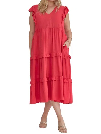 Entro Womens You're Mine Dress In Red