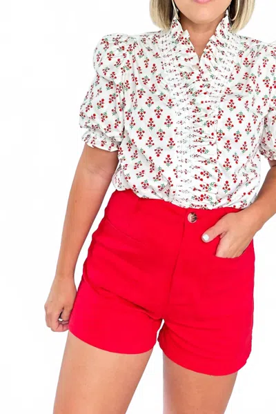 Entro Your Favorite High Waisted Short In Red