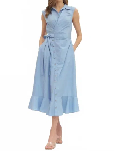 Entro Zoey Midi Dress In Light Blue