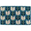 Entryways Birds In Bloom Doormat In Blue