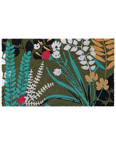 Entryways Bold Floral Large Coir Doormat In Multicolor