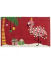 Entryways Christmas Flamingo Coir Doormat In Multi