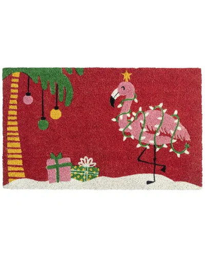 ENTRYWAYS ENTRYWAYS CHRISTMAS FLAMINGO COIR DOORMAT