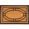 Entryways Ellipse Recycled Rubber & Coir Doormat In Brown