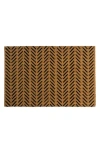 Entryways Fishbone Doormat In Brown